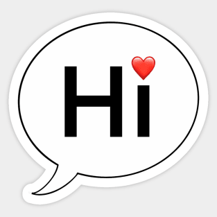 Hi Love Sticker